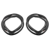 Front Full Door Weatherstrip Seal Trim Kit Compatible with Jeep Wrangler JK 2007-2018 Rubber Weather Stripping Felt Gasket #55395274AW 55395275AW Left Driver & Right Passenger Side 2PCS